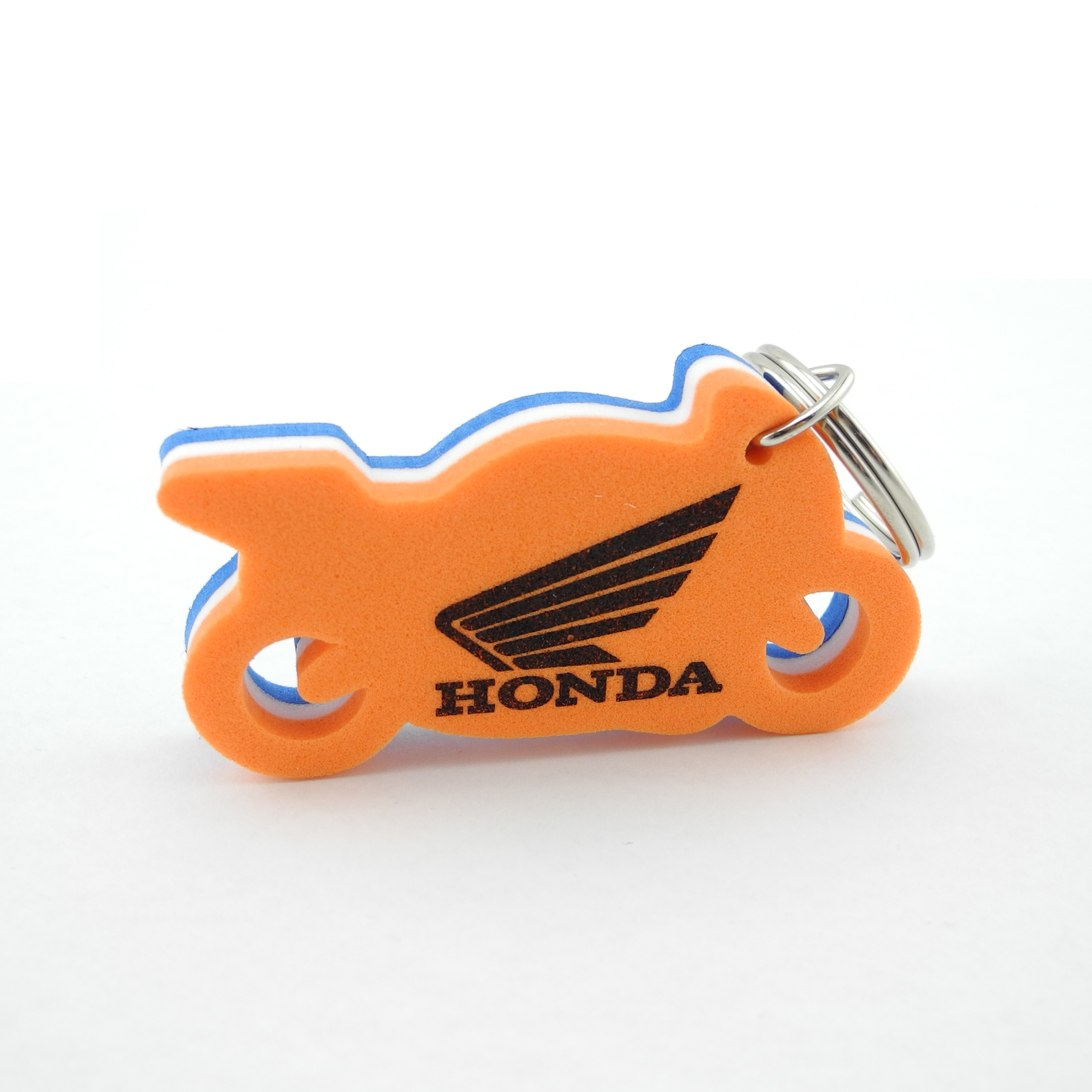Брелок HONDA, неопрен, син./бел./оранж.
