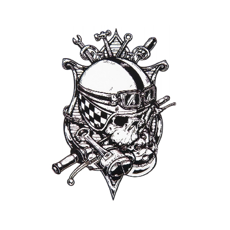 Наклейка RETRO SKULL