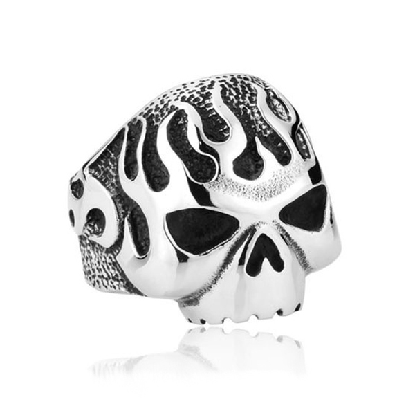 Перстень SKULL WITH FIRE, 11 разм.
