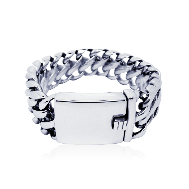 Браслет CHAIN DOUBLE WEAWE, 120 гр., 22,5 см.