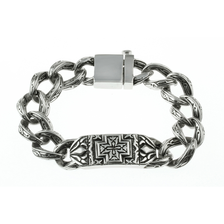 Браслет SQUARE CROSS, 90 гр., 24 см.