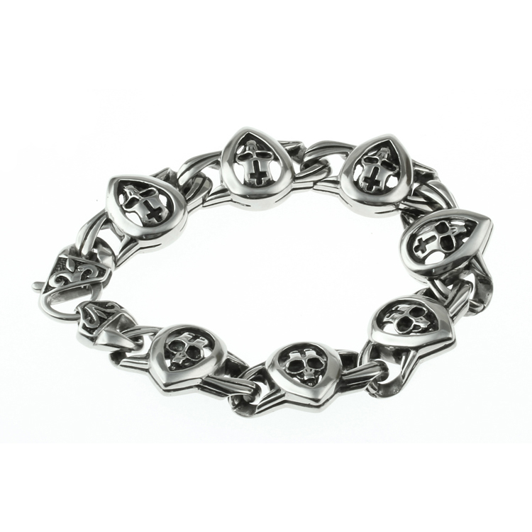 Браслет DROP WITH SKULL, 90 гр., 20 см.