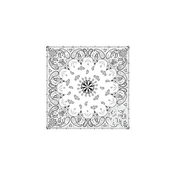 ZAN B004 - бандана White Paisley