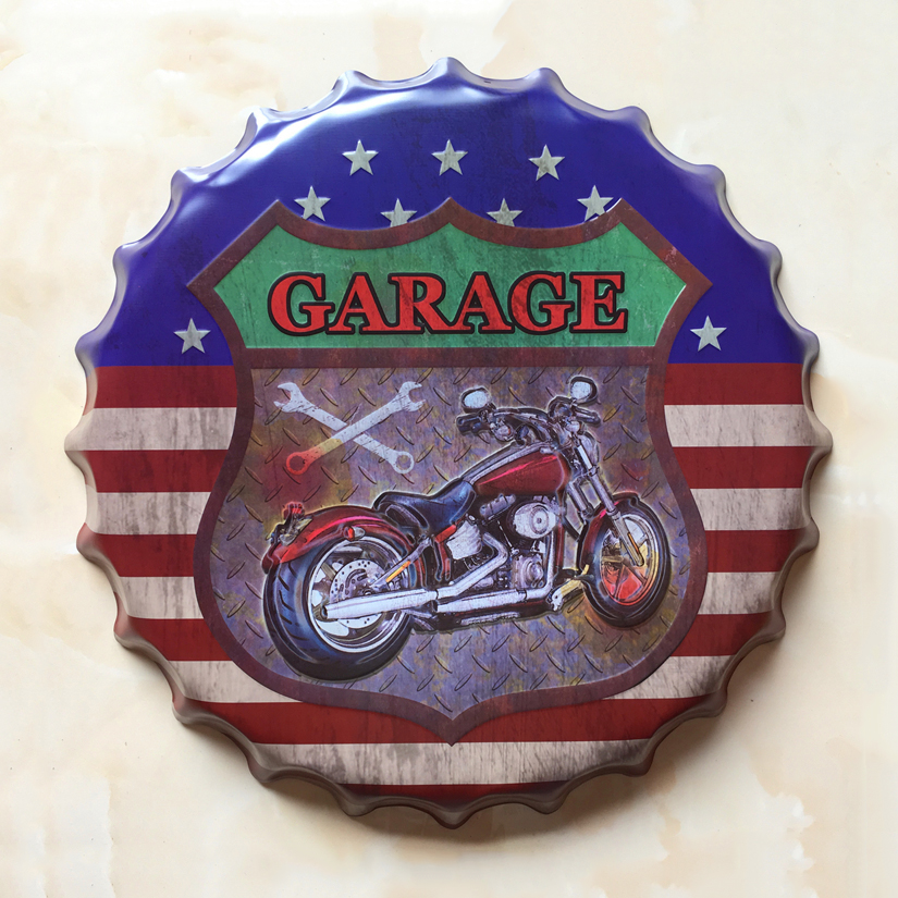 Декоративная пивная крышка GARAGE