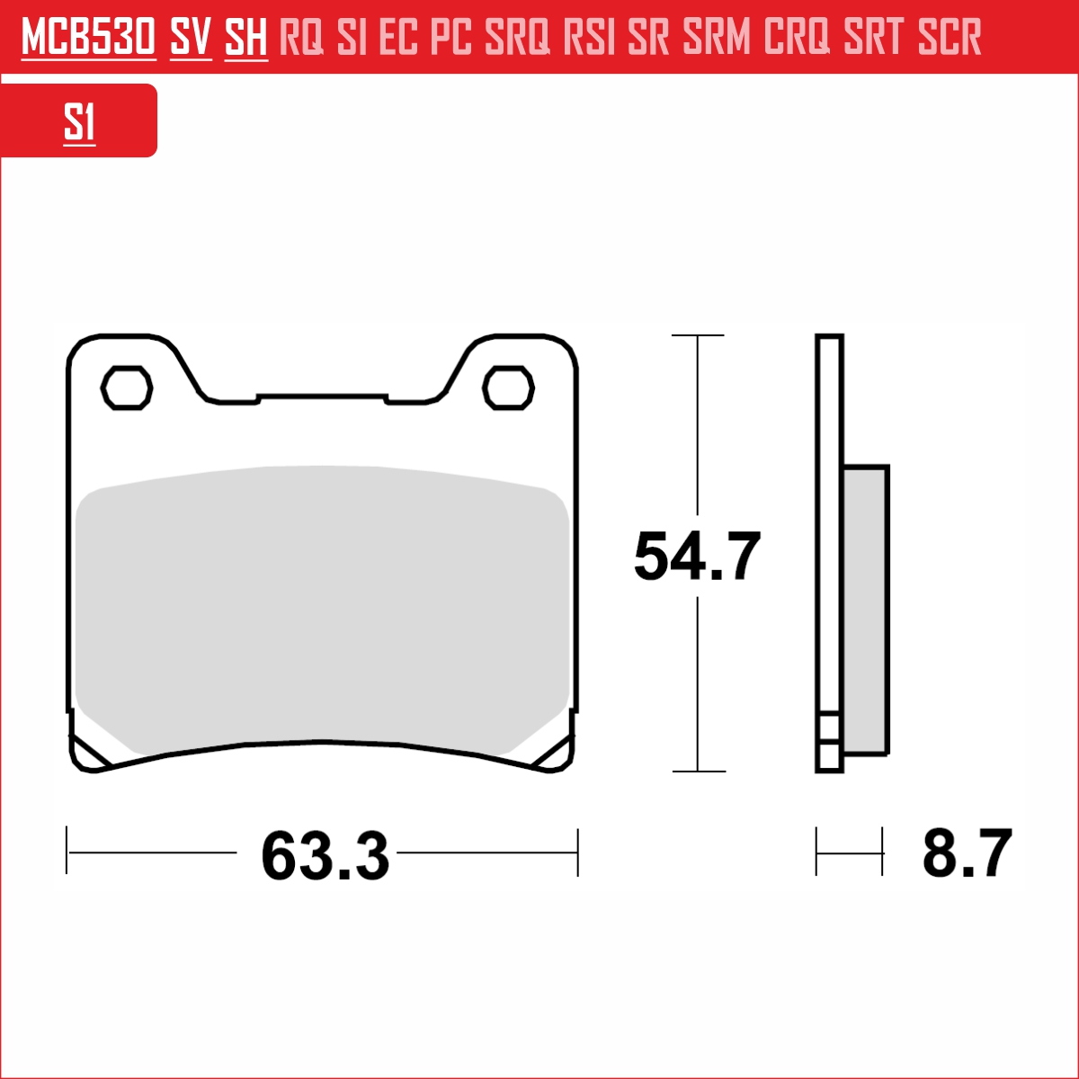 TRW MCB530 - накладки тормозные