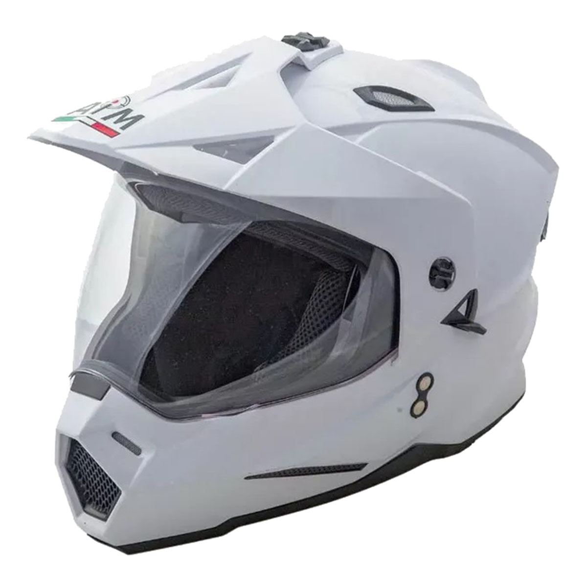 AiM JK802 White Glossy - мотошлем, XL