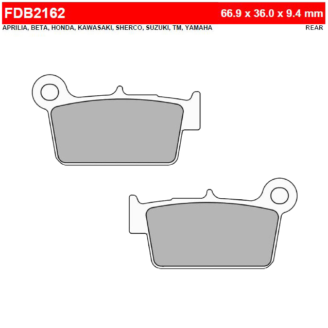 FERODO FDB2162P - тормозные накладки
