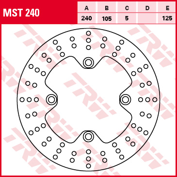 TRW MST240 - тормозной диск