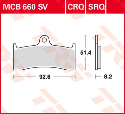 TRW MCB660SV - накладки тормозные