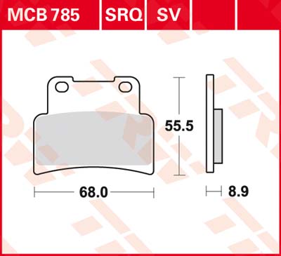 TRW MCB785 - накладки тормозные