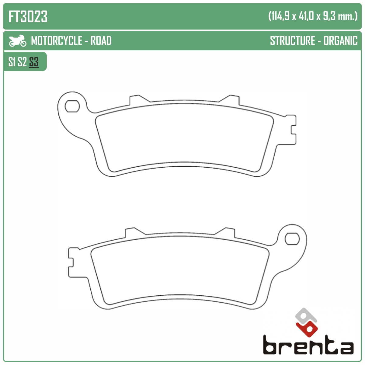 BRENTA FT3023 - тормозные накладки