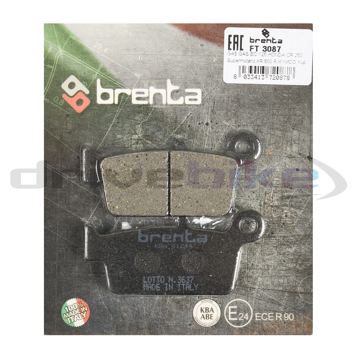 BRENTA FT3087 - тормозные накладки