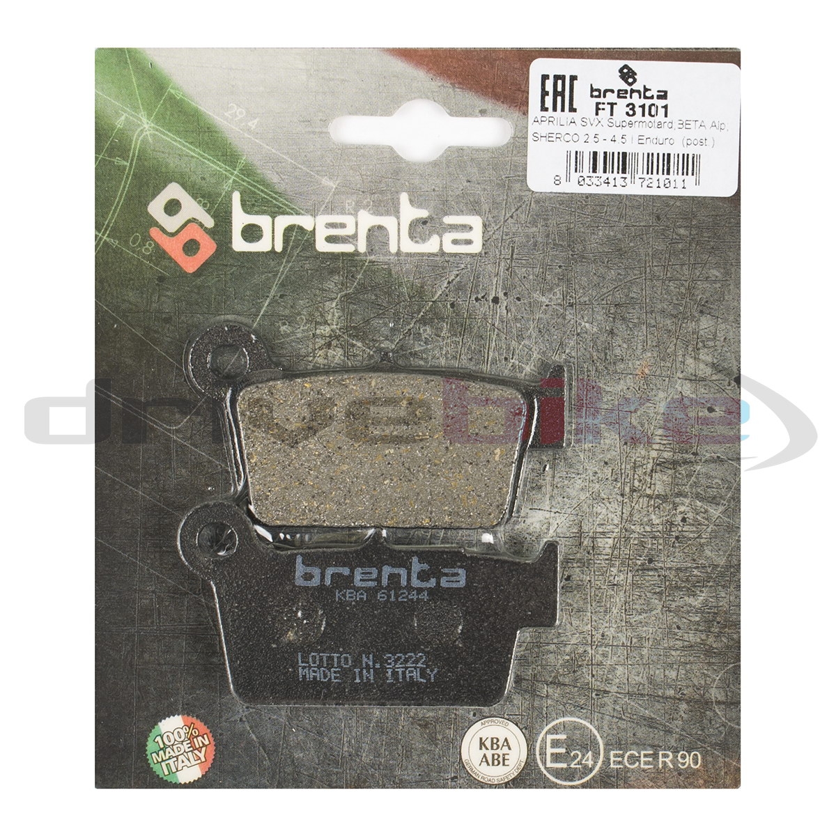 BRENTA FT3101 - тормозные накладки