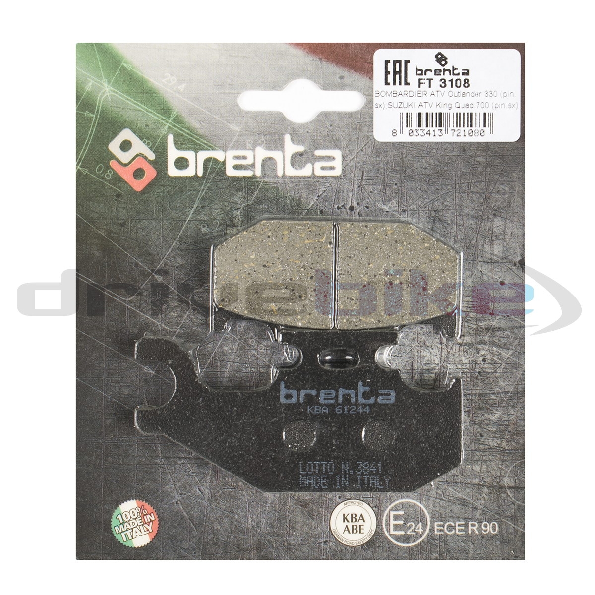 BRENTA FT3108 - тормозные накладки
