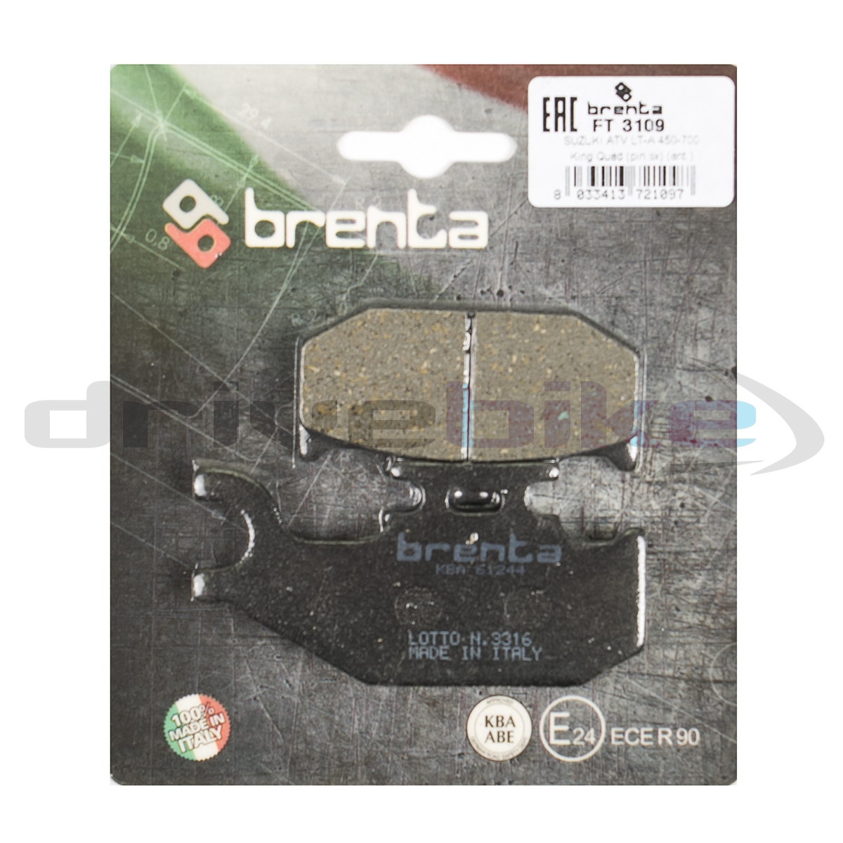 BRENTA FT3109 - тормозные накладки