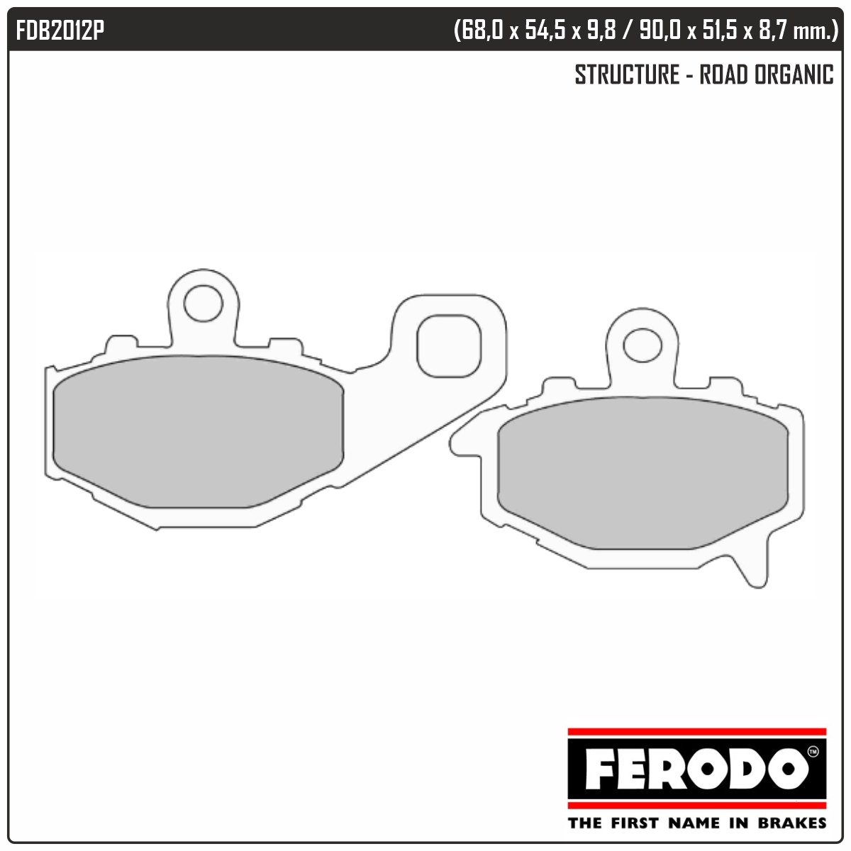 FERODO FDB2012P - тормозные накладки
