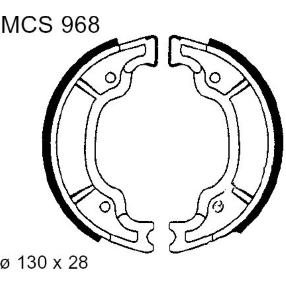 TRW MCS968 - колодки тормозные барабанные