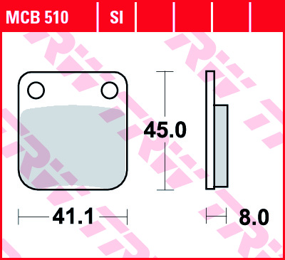 TRW MCB510 - накладки тормозные