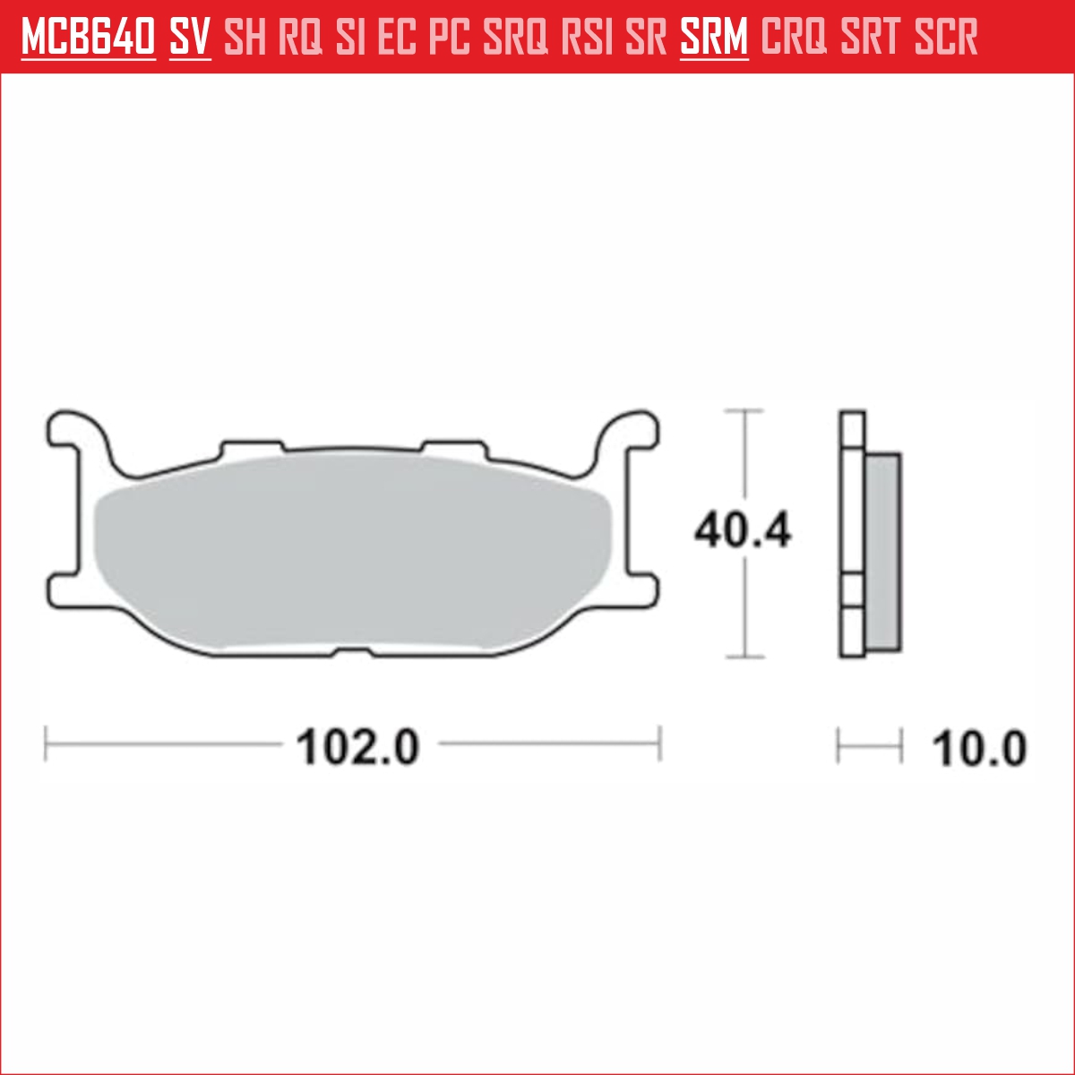 TRW MCB640SV - накладки тормозные