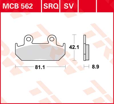 TRW MCB562SV - накладки тормозные