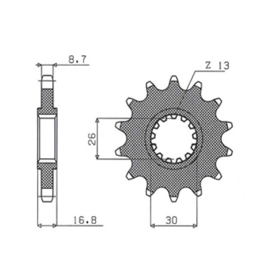 SUNSTAR 522-16 - звезда передняя (JTF333.15)