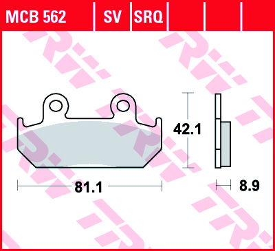 TRW MCB562 - накладки тормозные