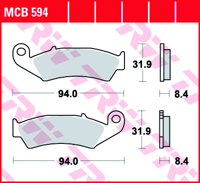 TRW MCB594 - накладки тормозные