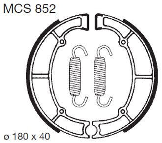 TRW MCS852 - колодки тормозные барабанные