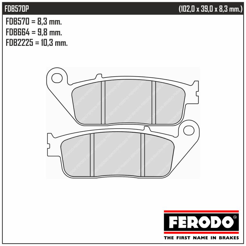 FERODO FDB570P - тормозные накладки