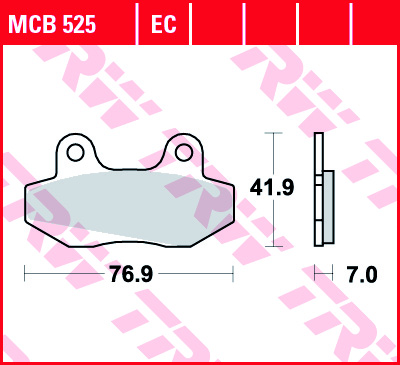 TRW MCB525 - накладки тормозные