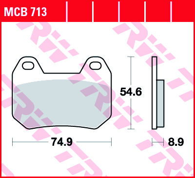 TRW MCB713 - накладки тормозные