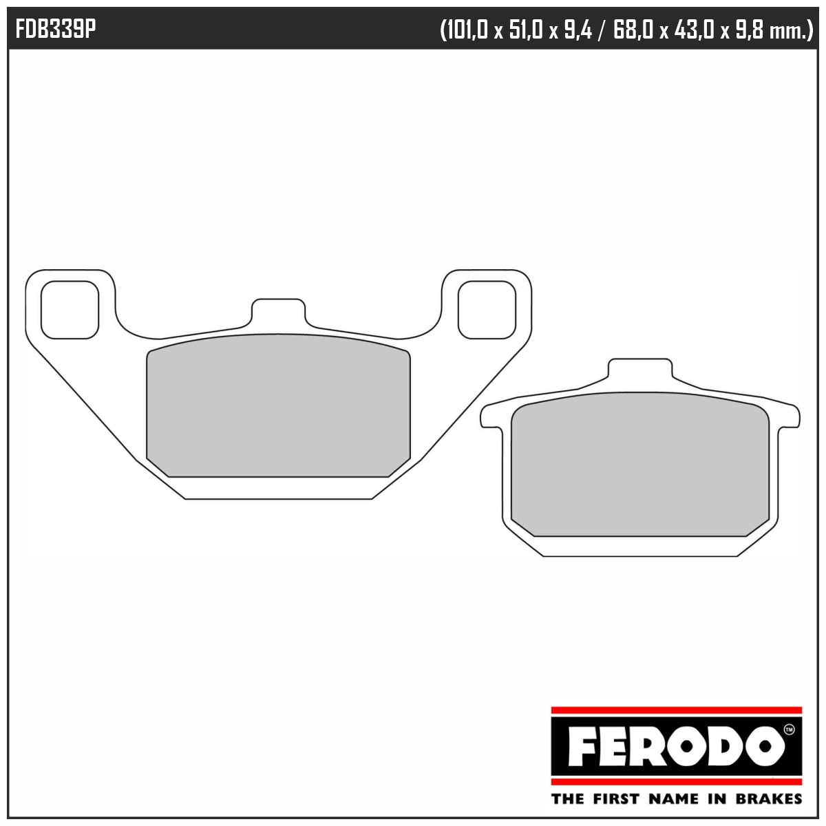 FERODO FDB339P - тормозные накладки
