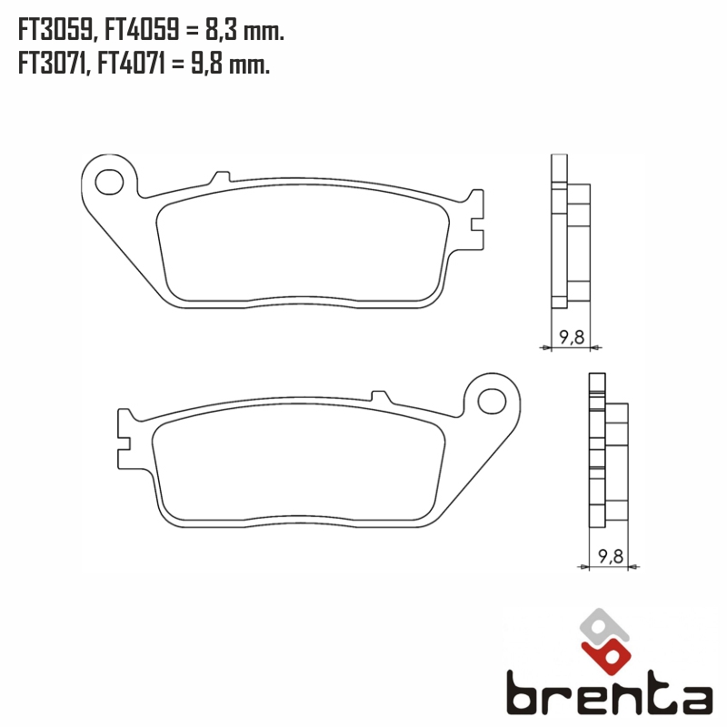 BRENTA FT3071 - тормозные накладки