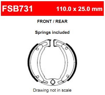FERODO FSB731A - колодки тормозные барабанные