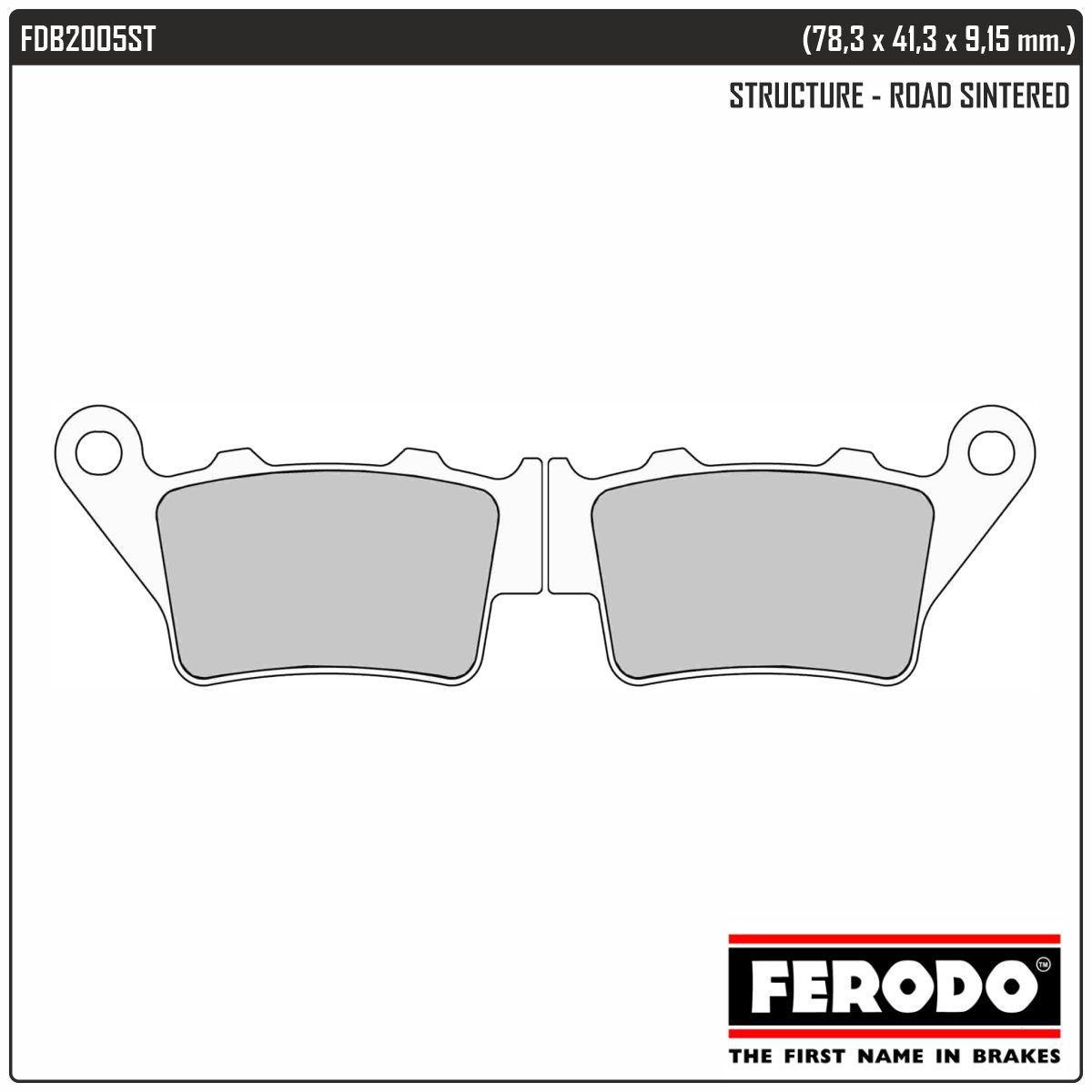 FERODO FDB2005ST - тормозные накладки