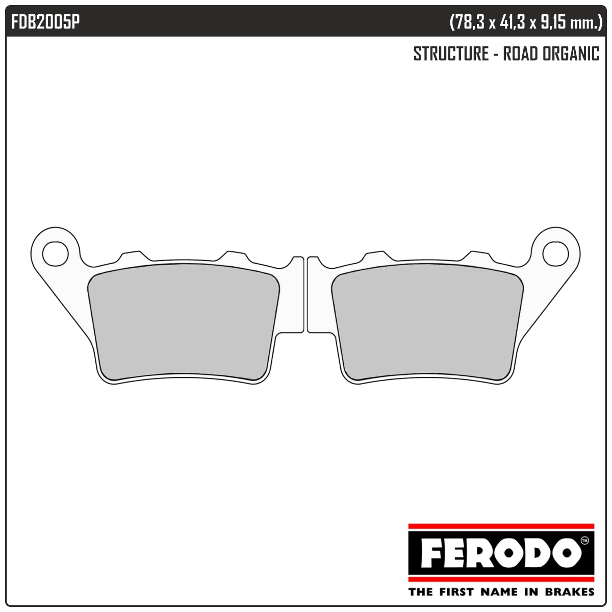 FERODO FDB2005P - тормозные накладки