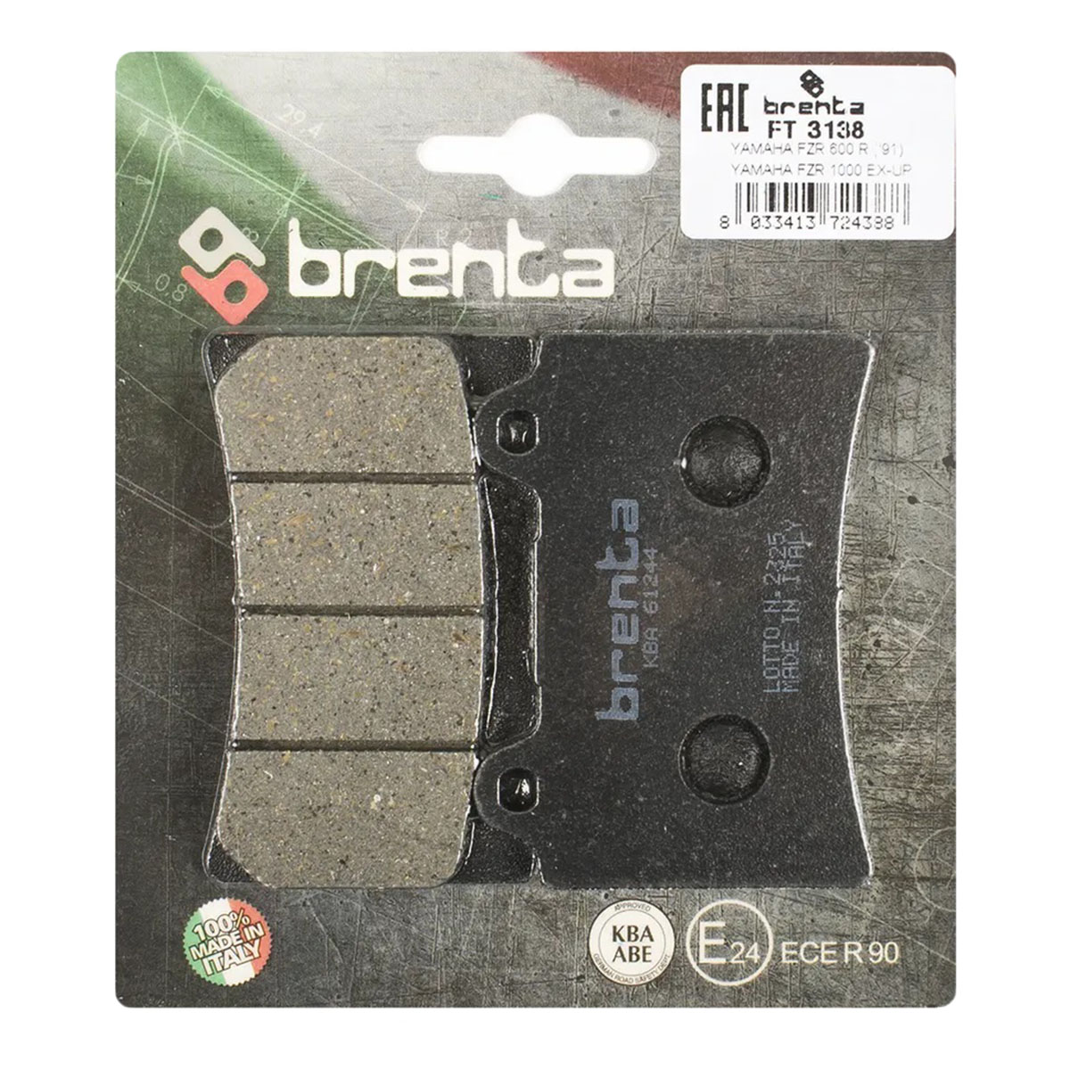 BRENTA FT3138 - тормозные накладки
