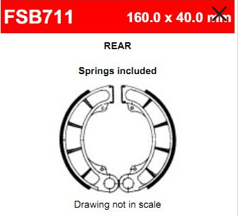 FERODO FSB711 - колодки тормозные барабанные