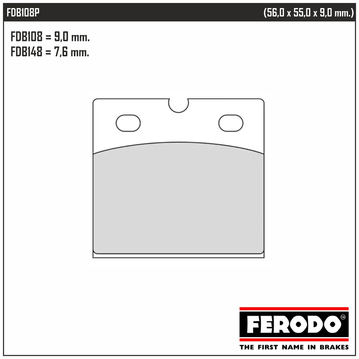 FERODO FDB108P - тормозные накладки