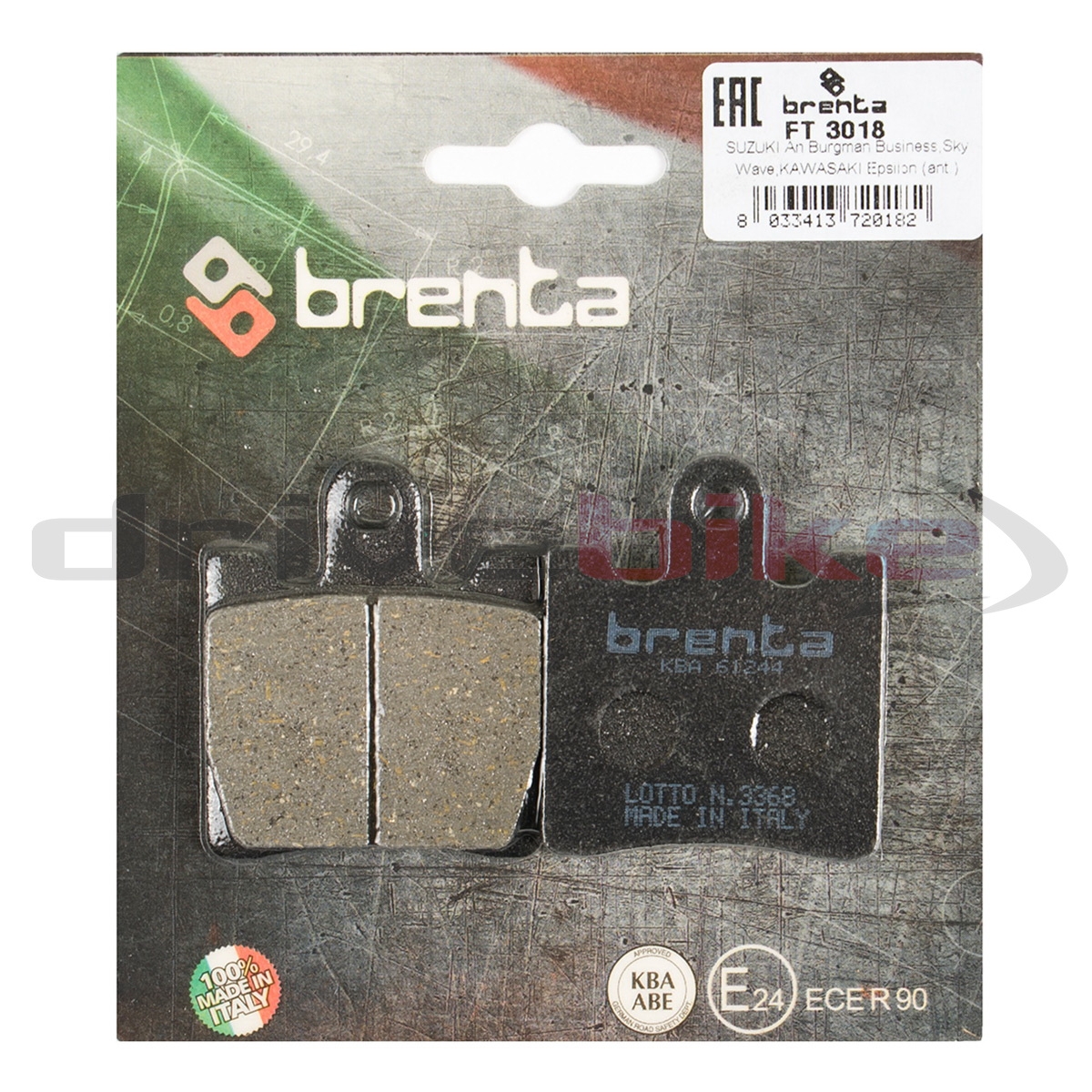 BRENTA FT3018 - тормозные накладки