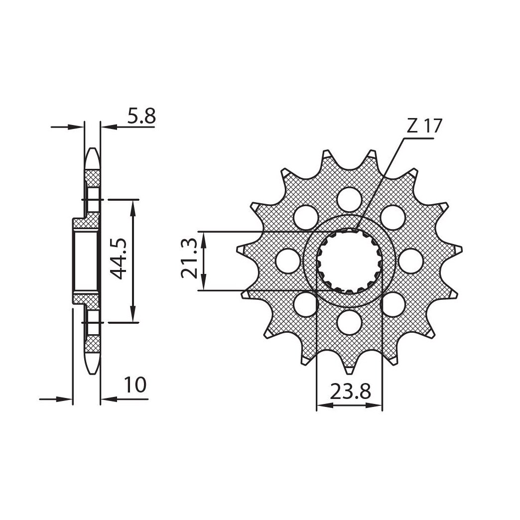SUNSTAR 3A3-14 - звезда передняя (JTF1441.14)