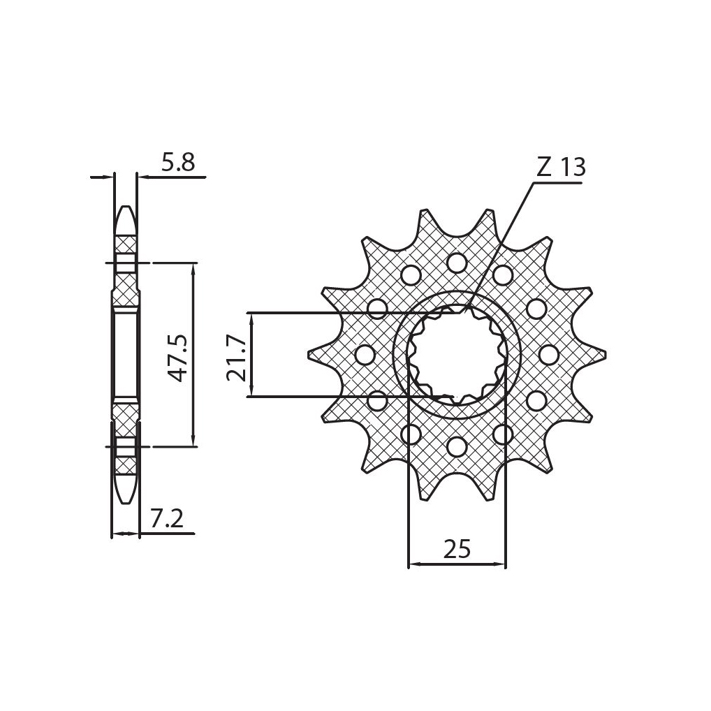 SUNSTAR 3A5-16 - звезда передняя (JTF1536.16)