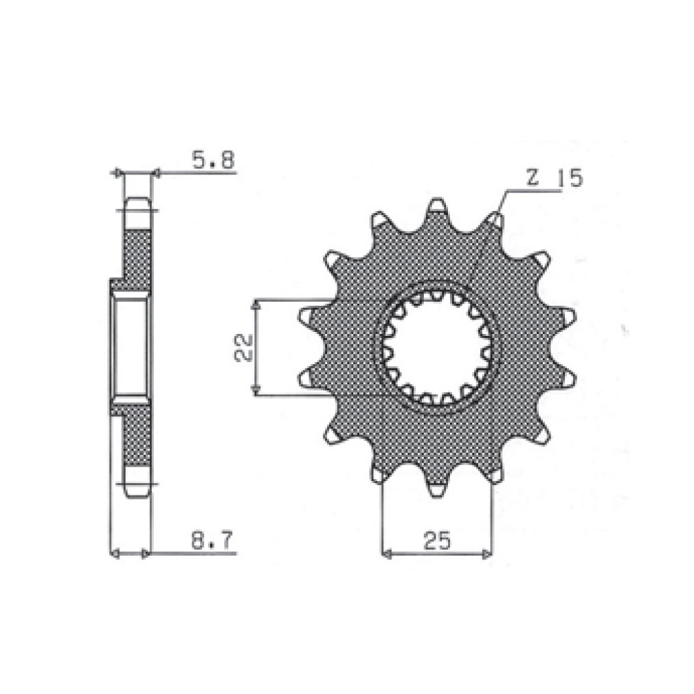 SUNSTAR 357-13 - звезда передняя (JTF1901.13)