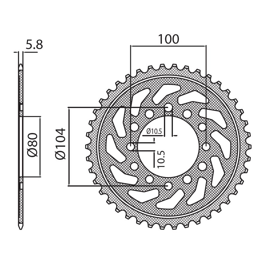 SUNSTAR 1-3356-46 - звезда задняя (JTR478.46, JTR1478.46)