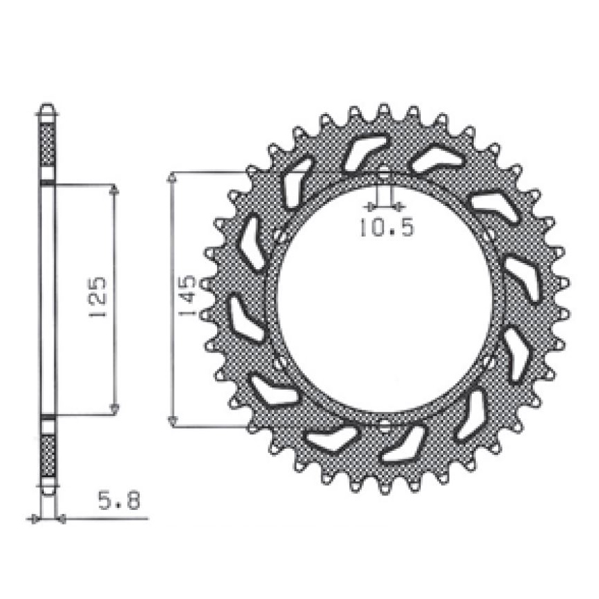 SUNSTAR 1-3541-47 - звезда задняя (JTR855.47)