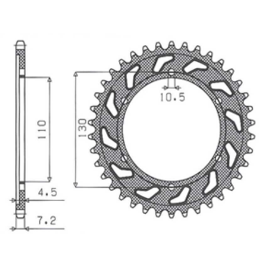 SUNSTAR 1-4474-47 - звезда задняя (JTR1876.47)