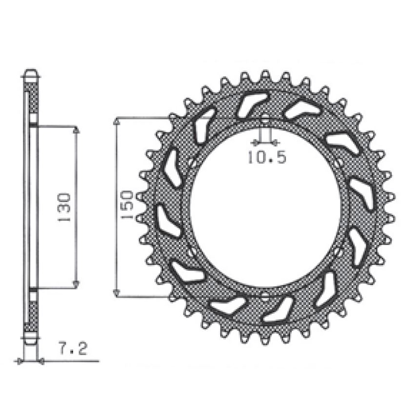 SUNSTAR 1-4598-47 - звезда задняя (JTR300.47)
