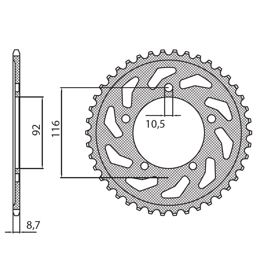 SUNSTAR 1-5405-41 - звезда задняя (JTR1493.41)