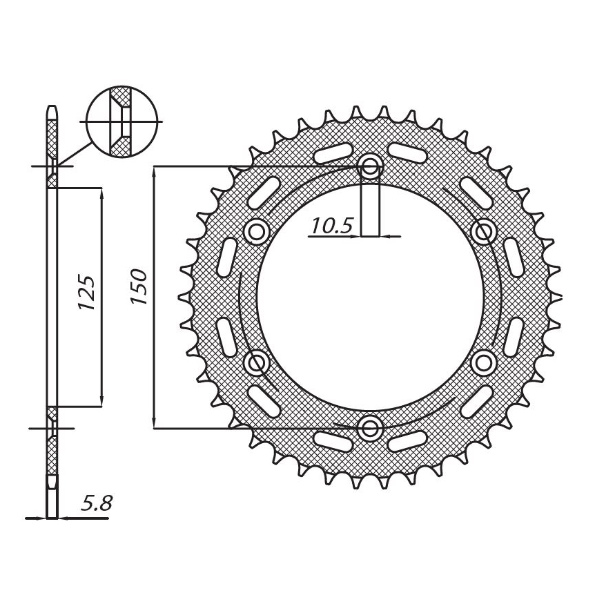 SUNSTAR 1-3547-48 - звезда задняя (JTR897.48)