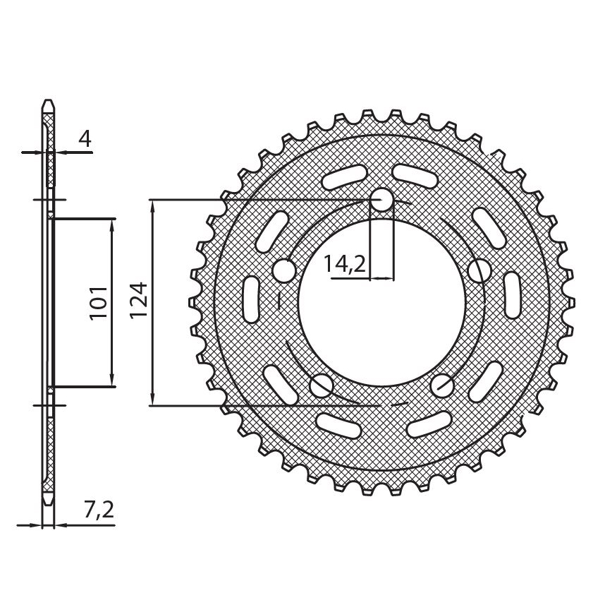 SUNSTAR 1-4442-41 - звезда задняя (JTR898.41)